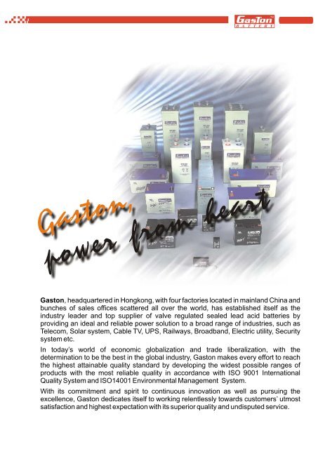 General Catalogue - Gaston Battery Industrial Ltd.