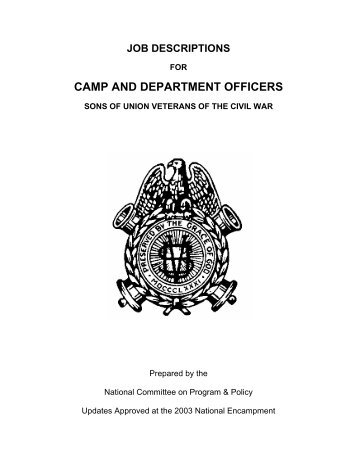 SUVCW Camp and Department Officer Job Descriptions
