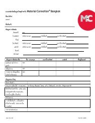 แบบฟอร์มใบสมัคร (ภาษาไทย) - Material ConneXion ® Bangkok