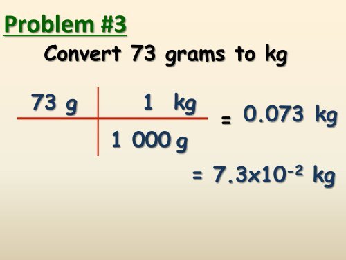 Metric conversion problems