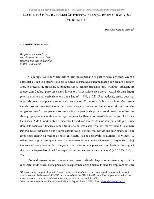 DOC) Tradução de 'Teorias da Tradução' (de Eugene Nida)