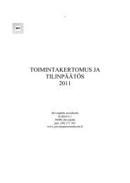 Toimintakertomus 2011 - JÃ¤rvenpÃ¤Ã¤n seurakunta