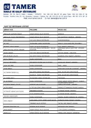 YURT İÇİ REFERANS LİSTESİ - Tamer inşaat çelik kalıp sanayi