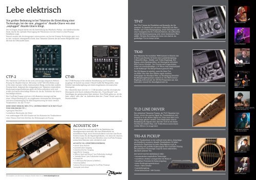 Hochwertige Handarbeit. Hochwertiger Sound ... - Takamine