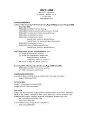 Curriculum Vitae - Department of English - Louisiana State University