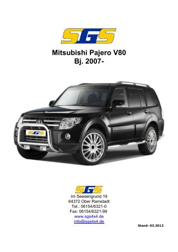 Mitsubishi Pajero V80 Bj. 2007- - SGS