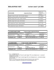 Hoogte beslagvrije voet en rekenschema per 1 juli 2008 - Schuldinfo