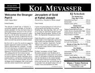 KOL MEVASSER - Kahal Joseph