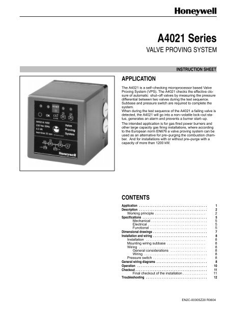 A4021 Series - Honeywell