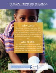 the kempe therapeutic preschool - Kempe Children's Center