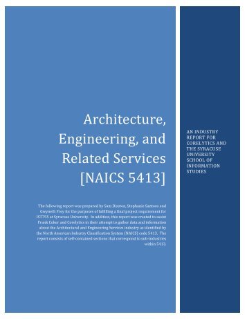 Architecture, Engineering, and Related Services [NAICS 5413]