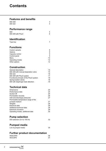 Grundfos Alldos DDI 209-222 Data Booklet - WES Dosing Products