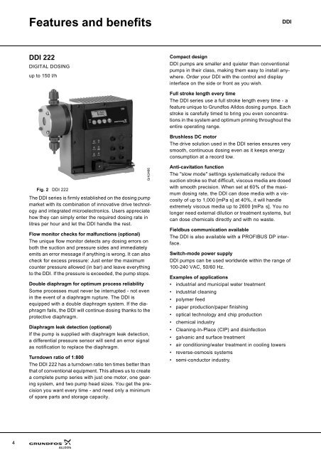 Grundfos Alldos DDI 209-222 Data Booklet - WES Dosing Products