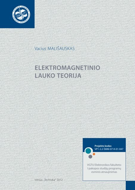 elektromagnetinio lauko teorija - Vilniaus Gedimino technikos ...