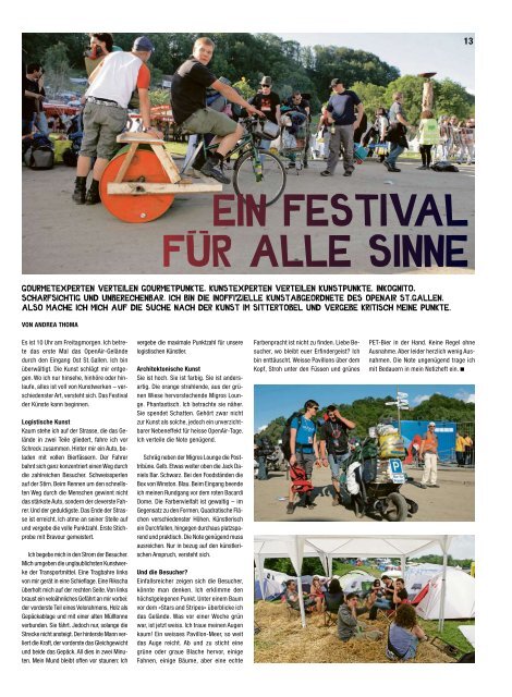 Festivalzeitung - St. Galler Tagblatt