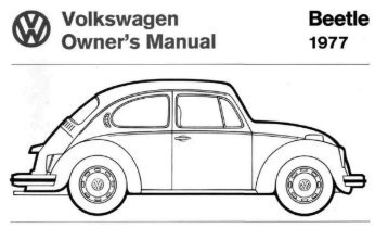 1977 Beetle Owner's Manual - TheSamba.com