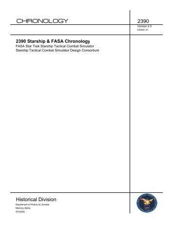 2390 Starship & FASA Chronology - Tactical Starship Combat