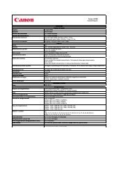 Fiche technique XF100 [PDF, 66 KB] - Canon