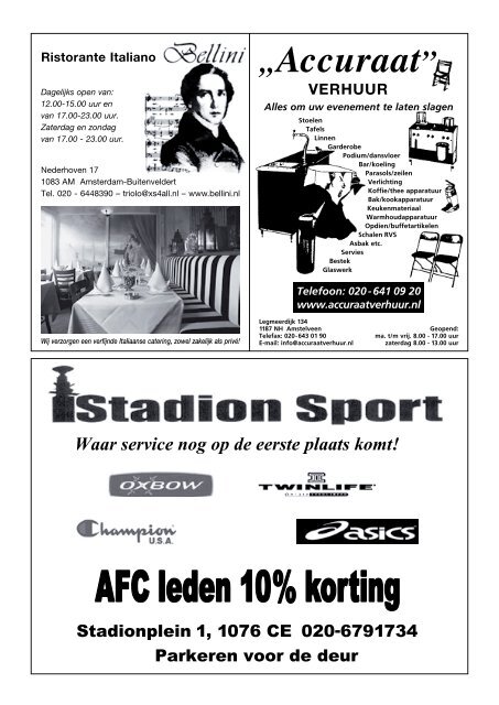 9 november 2011 90ste jaargang nummer 4 - AFC, Amsterdam
