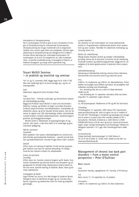 Muskuloskeletalt Forum - 3/2005 (pdf) - Fagforum for ...