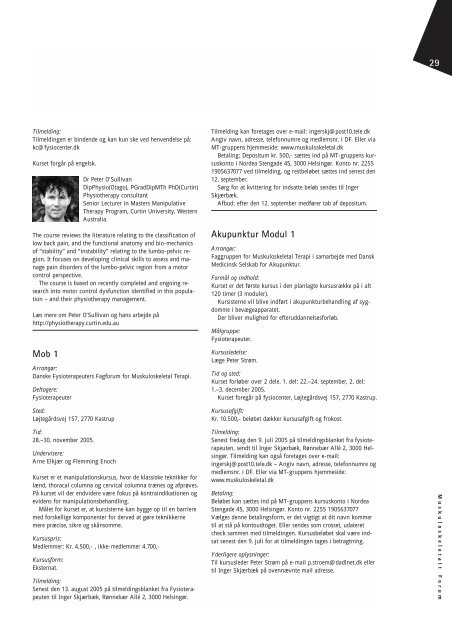 Muskuloskeletalt Forum - 3/2005 (pdf) - Fagforum for ...