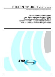 EN 301 489-1 - V1.8.1 - Electromagnetic compatibility and ... - ETSI