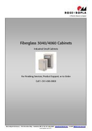 Fiberglass 3040/4060 Cabinets - Rose & Bopla Enclosures
