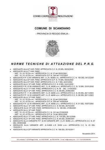 COMUNE DI SCANDIANO NORME TECNICHE DI ATTUAZIONE ...