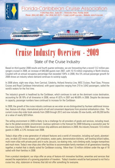 Cruise Industry Overview - 2009 - The Florida-Caribbean Cruise ...