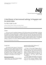 A brief history of interventional radiology in Singapore and its current ...