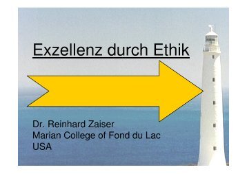 Vortrag Dr. Zaiser Exzellenz durch Ethik