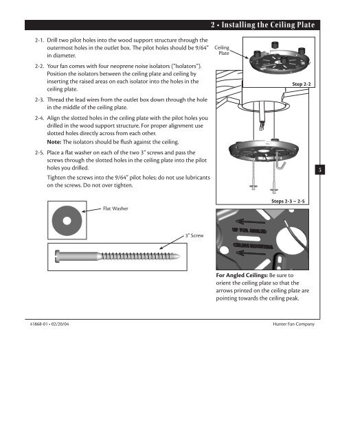 Owner's Manual - Hunter Fan