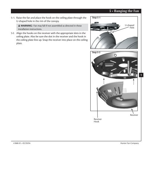 Owner's Manual - Hunter Fan