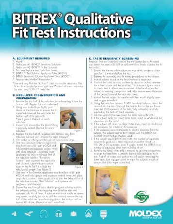Bitrex Fit Test Instructions - Moldex