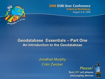 Geodatabase Essentials â Part One: An Introduction to the ...