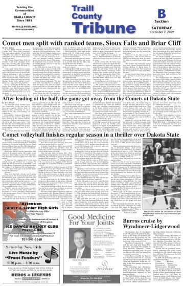 Section B • Nov 7, 2009 - Traill County Tribune