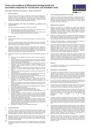 Terms and conditions for construction and installation work, issued