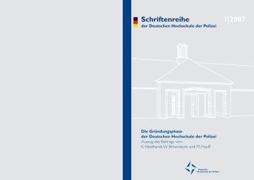 Schriftenreihe 1|2007 - Deutsche Hochschule der Polizei