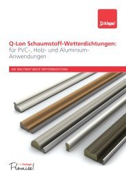 Q-Lon Schaumstoff-Wetterdichtungen: für PVC-, Holz ... - Schlegel