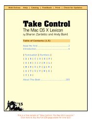 Take Control: The Mac OS X Lexicon (1.5) SAMPLE