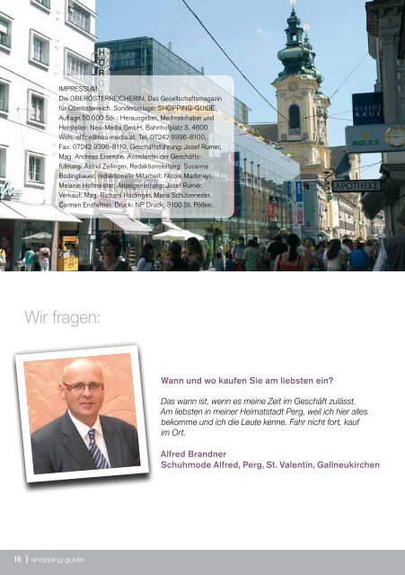 shopping Guide - Die Oberösterreicherin