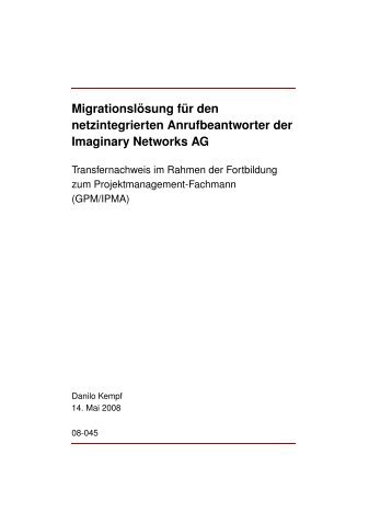 Migrationsl ¨osung f ¨ur den netzintegrierten Anrufbeantworter der ...