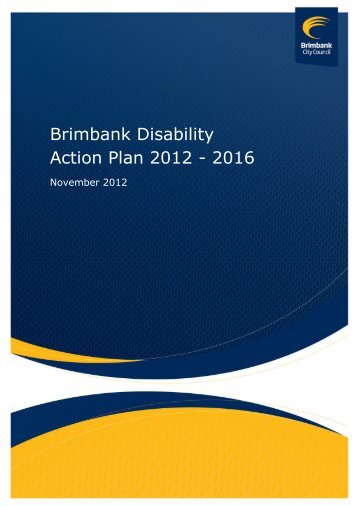 Disability Action Plan 2012 - Brimbank City Council