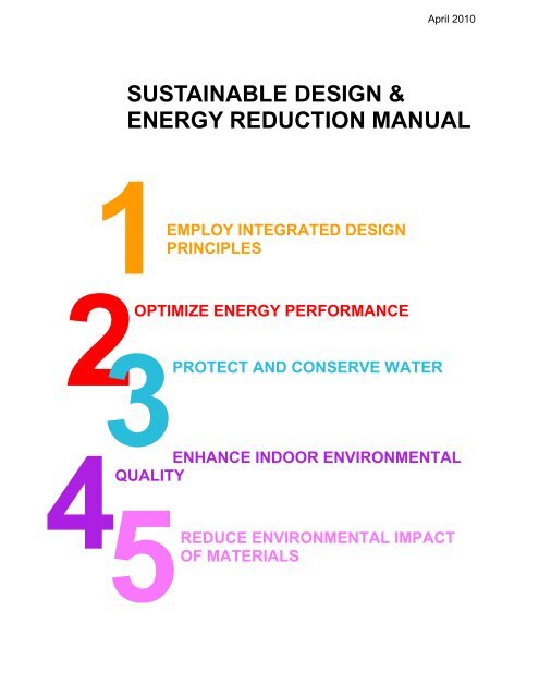 Sustainability Design and Energy Reduction Manual - The Whole ...