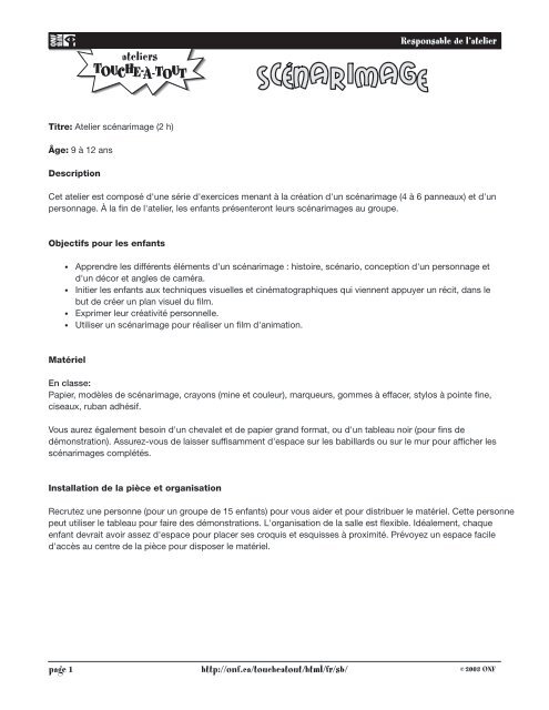 PDF "Scénarimage" Copie de l'animateur - ONF.ca