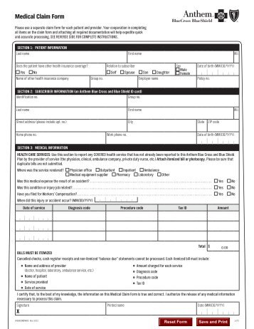 Anthem Claim Form - myMPCbenefits.com