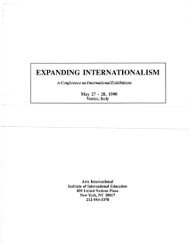 Expanding Internationalism - A Conference on ... - Mary Jane Jacob
