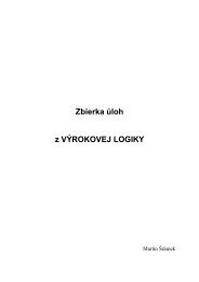 Martin Å rÃ¡mek: Zbierka Ãºloh z vÃ½rokovej logiky