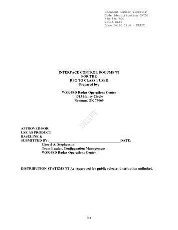 Baseline Spec Template - NEXRAD Radar Operations Center