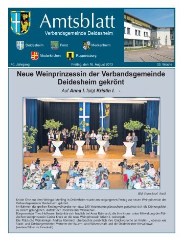 Amtsblatt - KW 33 - Verbandsgemeinde Deidesheim